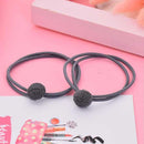 A simple wild high elastic pearl hair tie with a buckle pair of rubber bands