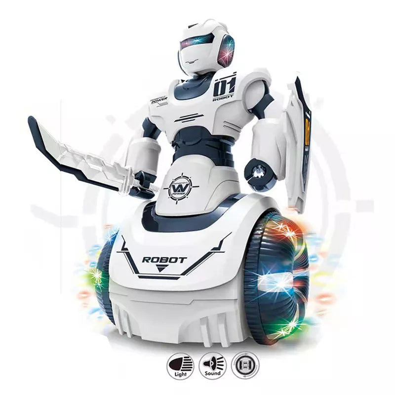 Electric Robot with Sounds & Lights | Sliding Forward Battle Mode Fighter Robot Toys for Kids