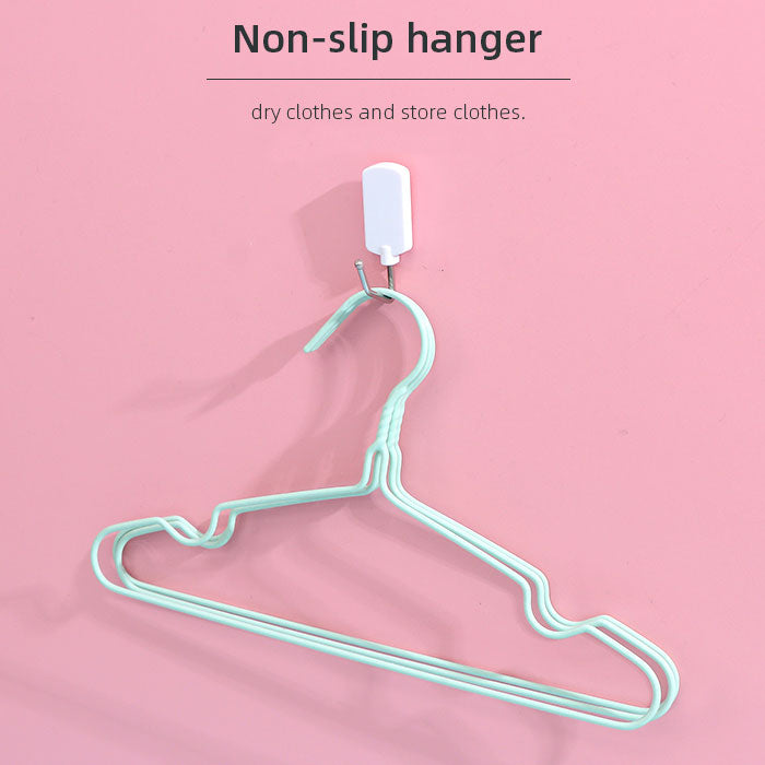 30cm PE Coating Small Clothes Hanger with Slot in Green Color (10 Count)
