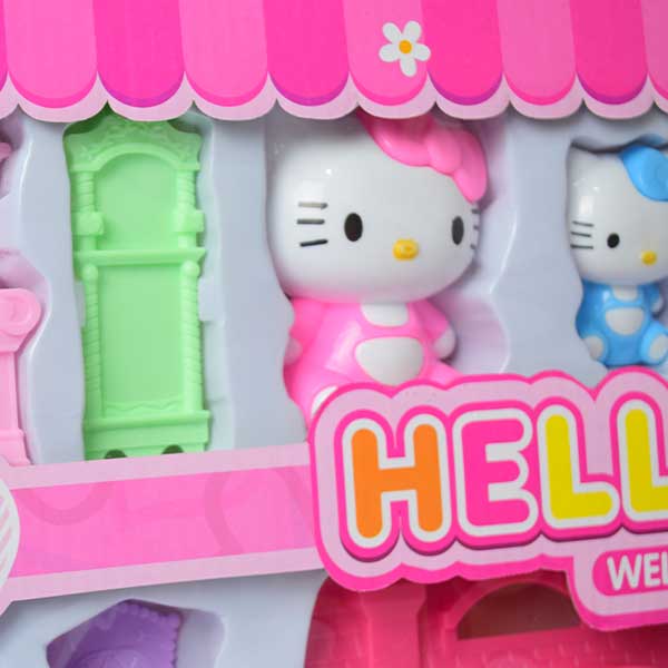 Hello Kitty Play House Set | Furniture Kids Toy Beautiful Villa with Cute Kitty Family