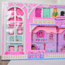 DIY Villa Happy Family House With Little Cute Family | Colorful Lighting & Music (super big size)