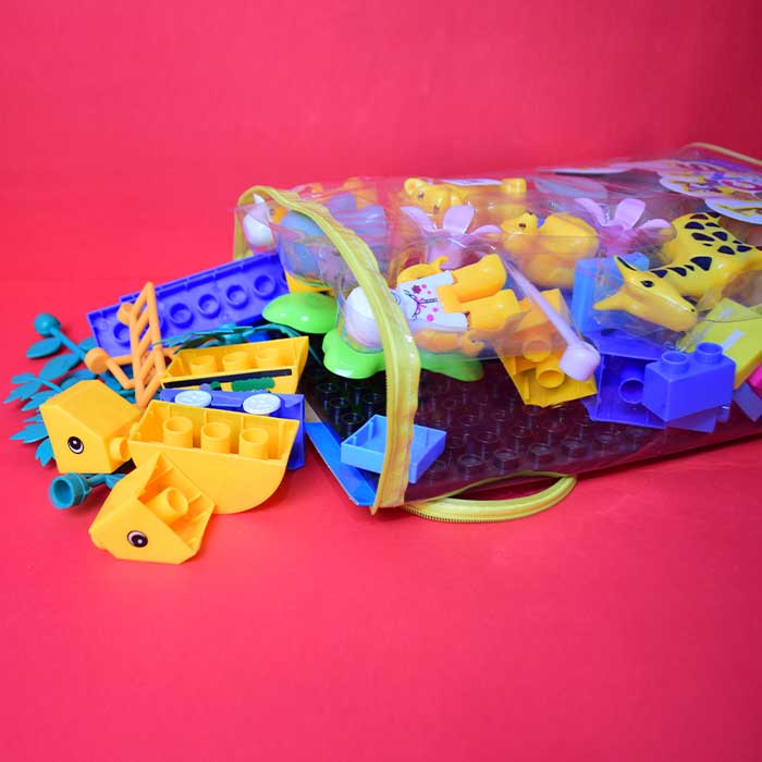 Happy Zoo Animal Building Blocks | Kids Learning Blocks About Jungle & Animals (30 pcs - small size)