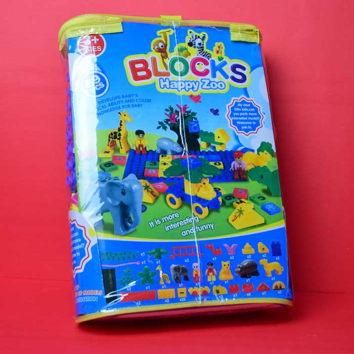 Happy Zoo Animal Building Blocks | Kids Learning Blocks About Jungle & Animals (30 pcs - small size)