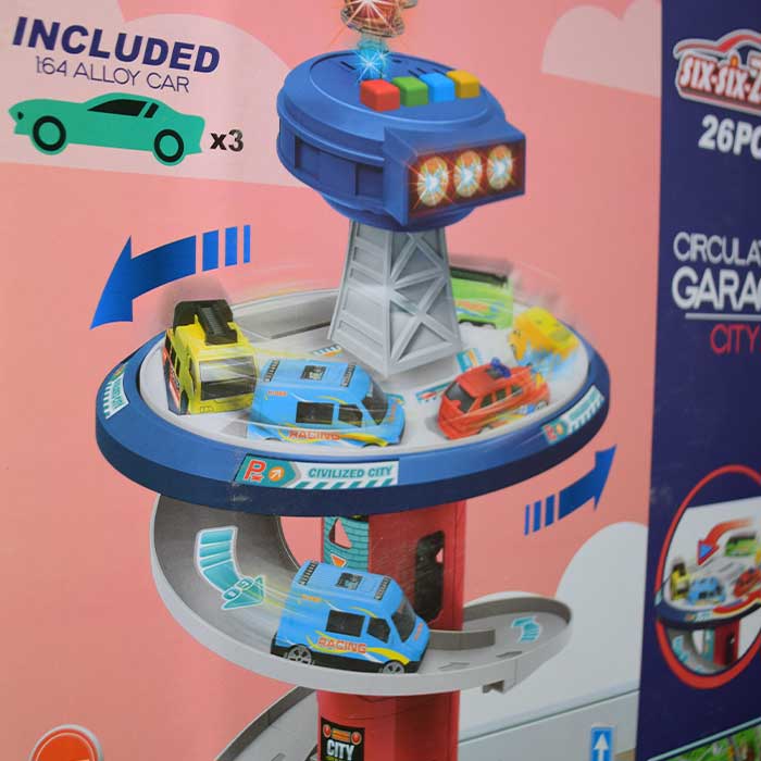 Circulation Garage City Light & Music Multi Functional City | Spiral Suit Parking Lot 3 Cars