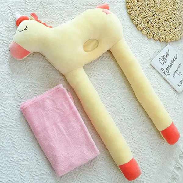 High Quality 2 Sided Support Baby Head Shaper Sleeping Pillow Comfortable and Cozy Super Soft Creative Long Leg Baby Sleeping Pillow With Blanket , Relax Baby Protector Sleeping Pillow.