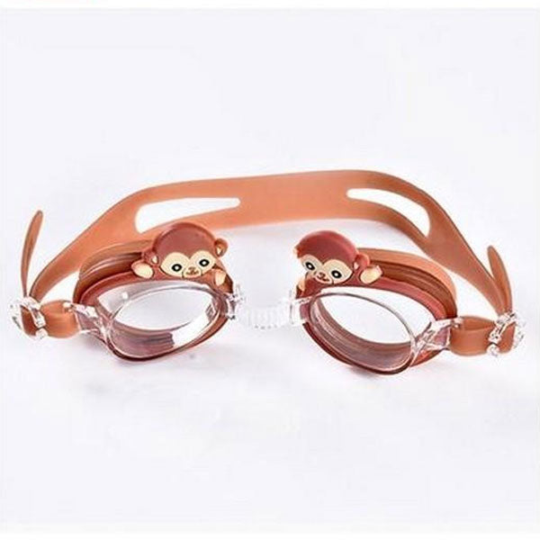 Lovely Kids Cute Swimming Goggles- Monkey- Brown