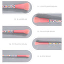 Rainbow sand series round head makeup brush (5 mix colored)