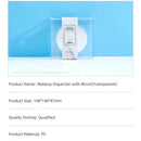 Makeup organizer with mirror (Transparent)