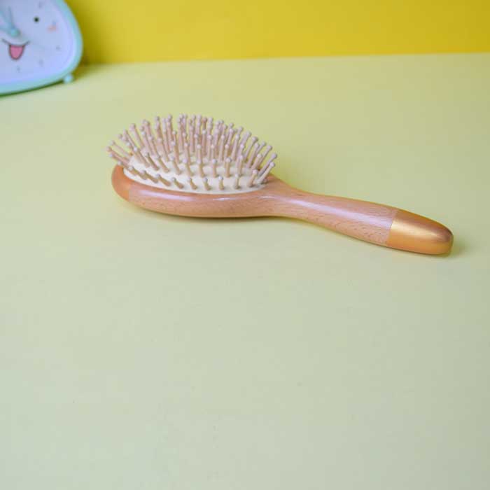 Hair Brush Wooden Detangling Brush - Hairbrush for Women Men Kids Stimulate Scalp Help Growth