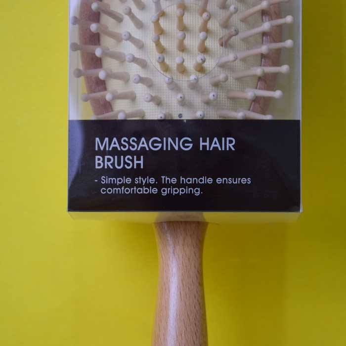 Hair Brush Wooden Detangling Brush - Hairbrush for Women Men Kids Stimulate Scalp Help Growth