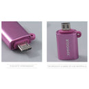 Micro-USB to USB converter includes an OTG adapter  Purpel (rose violet)