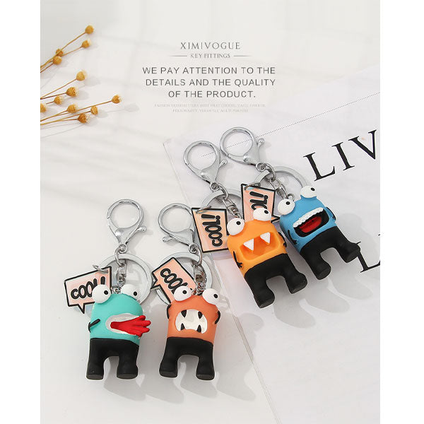Monster Bag Charm Keychain Pendant 
