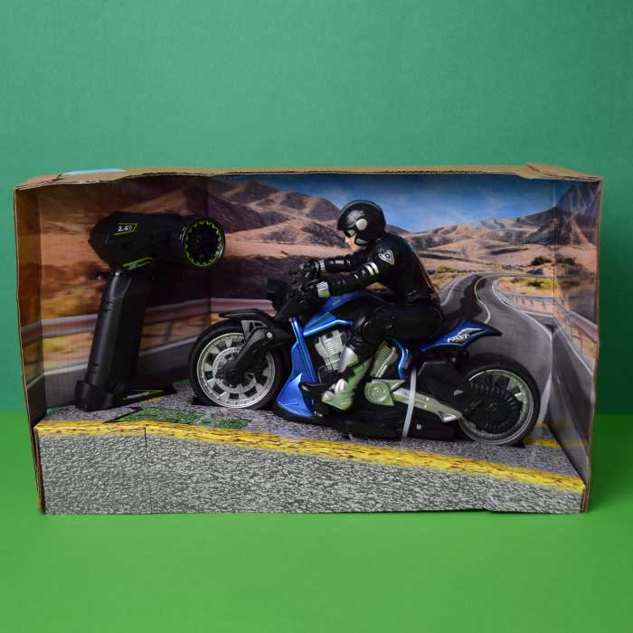 High Speed Cross Country RC Remote Control Stunt | Motorcycle with Riding Figure 2.4G 1/10