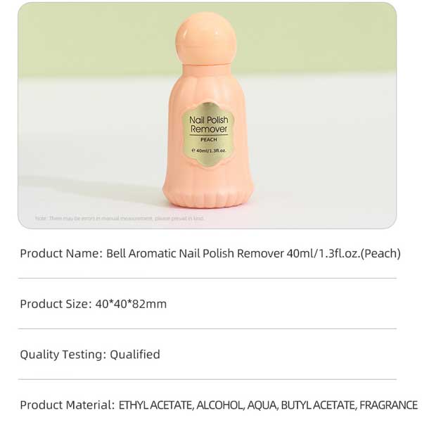 Bell Aromatic Nail Polish Remover 40ml/1.3fl.oz.(Peach)