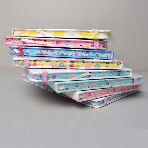 Flamingo Style And Cute Designs With Elastic Band Writing Book for Kids Girls And Boys. ( Price For 1 Piece)
