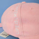 Suede Simple Children Baseball Cap (Pink)