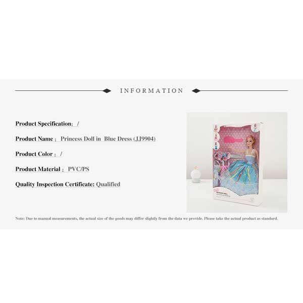 Princess doll in blue dress (JJ9904)