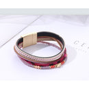 Purple Layered Beads Tassel Bracelet