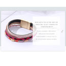 Purple Layered Beads Tassel Bracelet