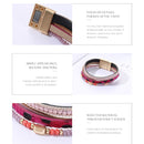 Purple Layered Beads Tassel Bracelet