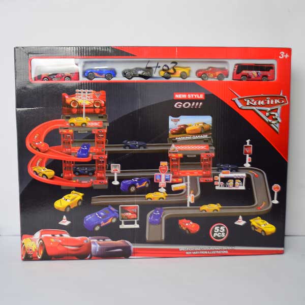 Car Mobilization Parking lot | Parking Garage Play Set | 55 Pieces