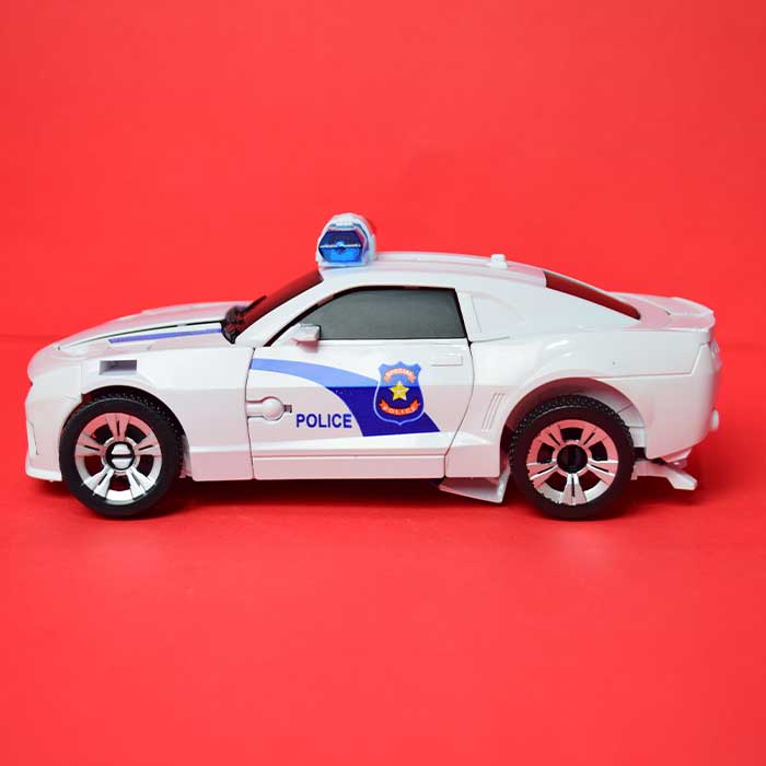 Police Car Transformation Alloy Deformation Robot | 2 In 1 Car Model Vehicle Boys Toys Gift