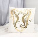 Sea Horse Hot Stamping Throw Pillow