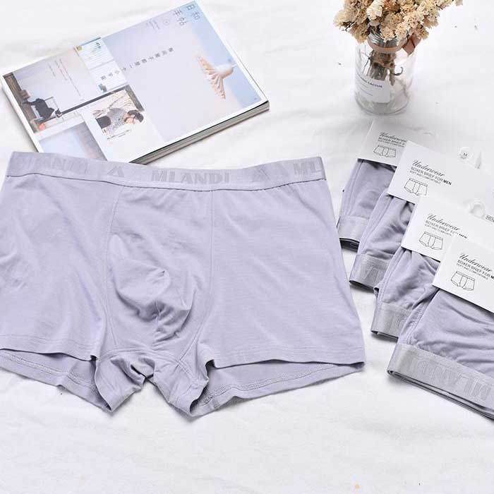 Men's net coloring flat foot underwear (L)