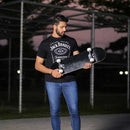 Black 31 inch Professional Skateboard With Grip Tape