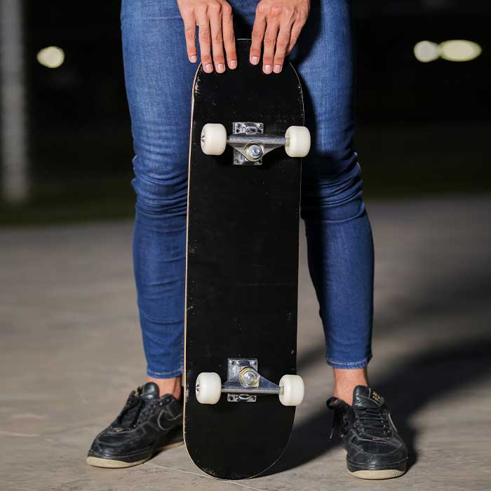 Black 31 inch Professional Skateboard With Grip Tape