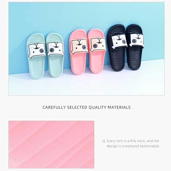 Dog pattern slide slippers for ladies (Pink, 39/40)