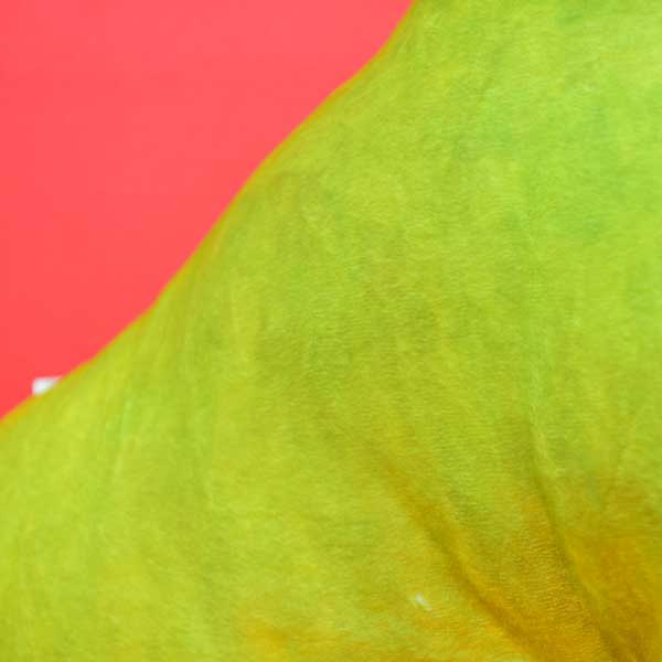 Leaf Cushion Soft Fabric Green & Yellow With 100% Polyester Fiber Filling