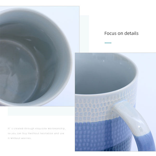 Stripes Contrast Color Ceramic Cup(330ml/11.1fl.oz.)