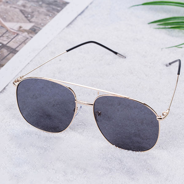 Stylish Vogue Sunglasses-Gold Frame Gray Lenses