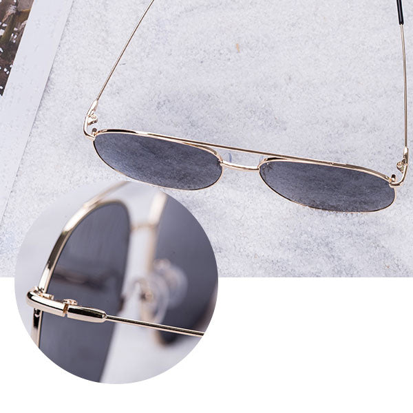 Stylish Vogue Sunglasses-Gold Frame Gray Lenses