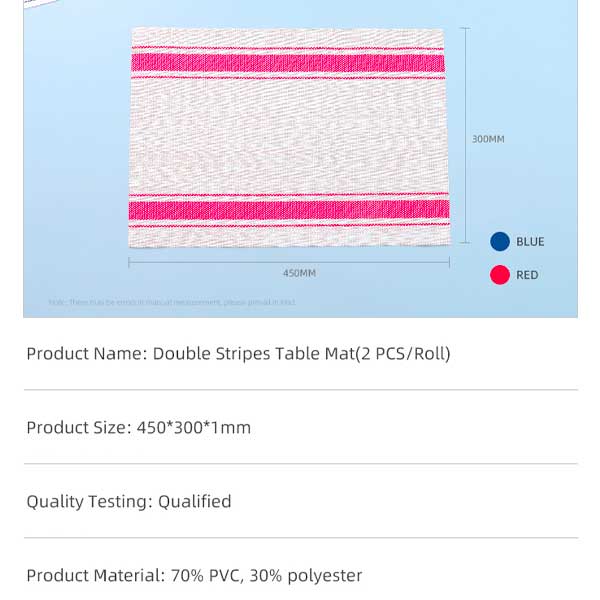Double Stripes Table Mat(2 PCS/Roll)