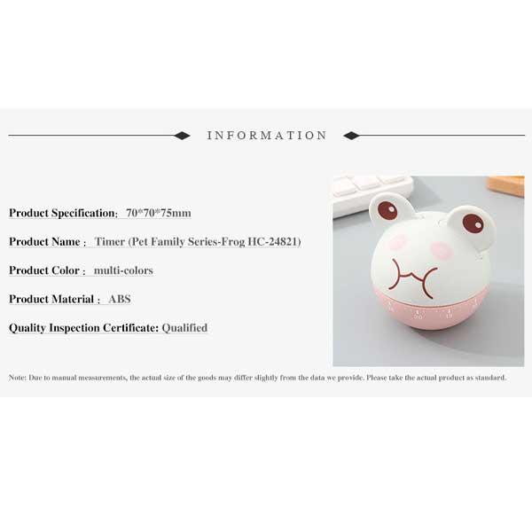 Timer Manager Frog Is Suitable For Both Working And Cooking (Meng Pet Family Series Frog HC-24819) 