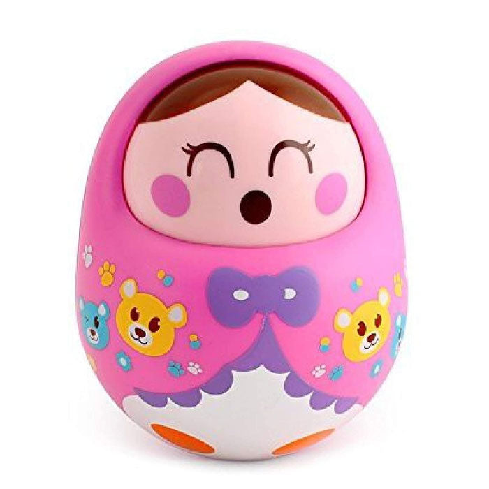 Baby Toys Rattles Nodding Tumbler Doll Sweet Bell Music Roly-poly Xmas Gifts