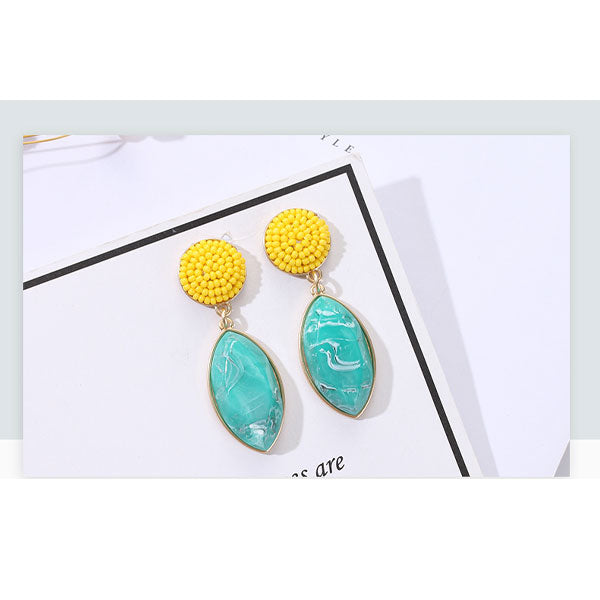 Turquoise Stone Dangle Earrings