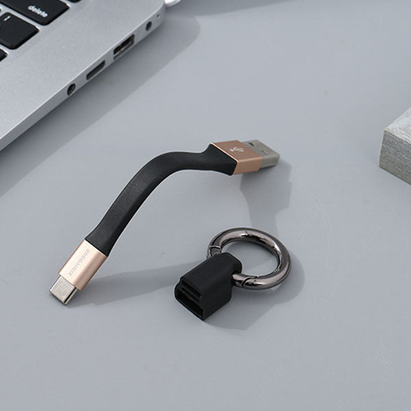 Type-C Creative Keychain Data Cable (Gold)