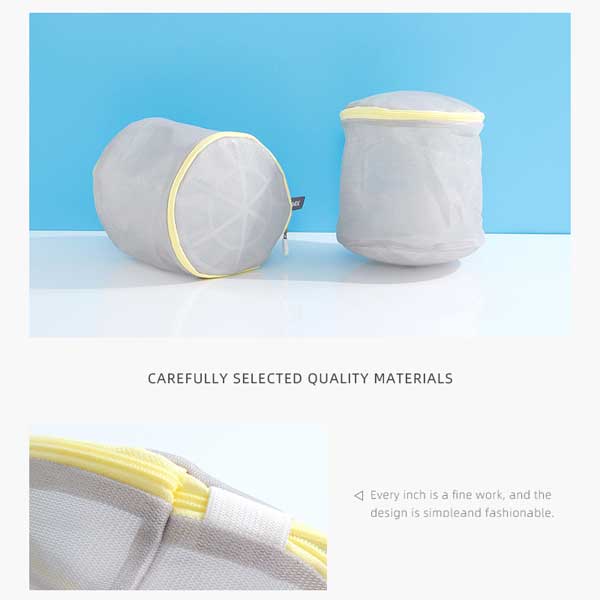 Simple Contrast Color Series Laundry Bags Set for Underwear(Gray)(2 PCS)