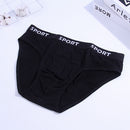 Sports Solid Color Briefs for Men (Black) (XL)