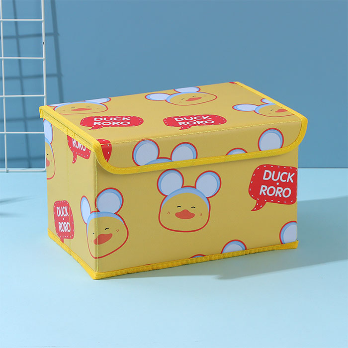 Duck Small PU Fabric Storage Bin (Yellow)