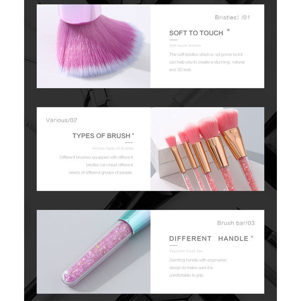Star Glitters Collection Makeup Brushes 