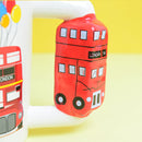 3D bus handle style ceramic mugs