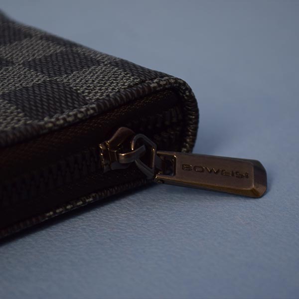 Boweisi Zippy Compact Wallet | Men's Short Fashion Zipper Bag Coin Purse Casual Loose-Leaf Card Holder