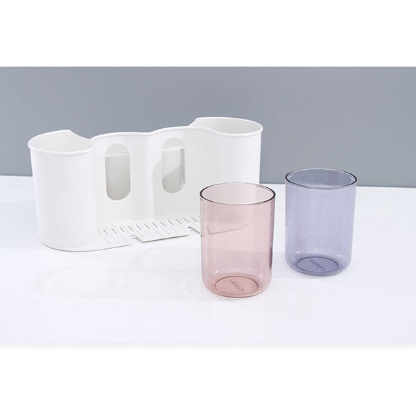 Suspensible Double-layer Toothbrush Holder(White)
