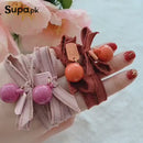 Cute bow, small ball (1 pair)