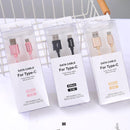 Nylon Braided 2M Type-C Sync Charging Cable (Gold