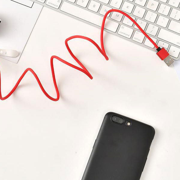 Cloth Braided Data Charging Cable for Android(Red)
